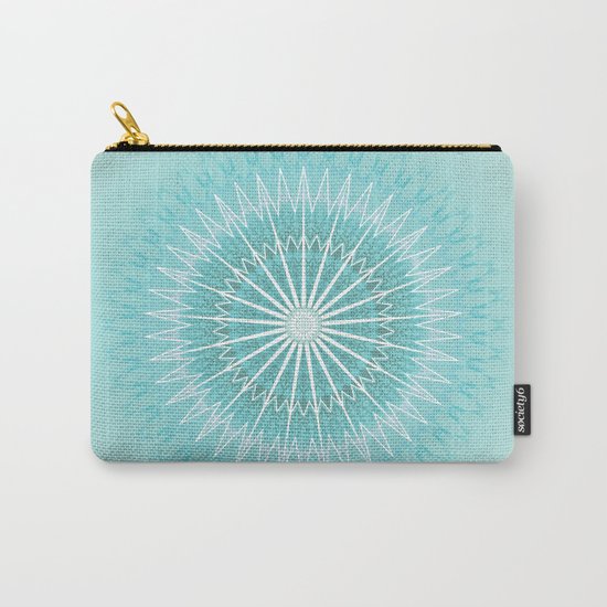 Turquoise Aqua Mandala Carry-All Pouch