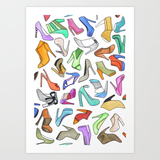 high heel Art Print