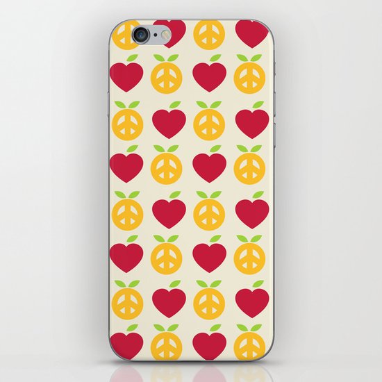 Apple and Orange - Love and Peace iPhone & iPod Skin