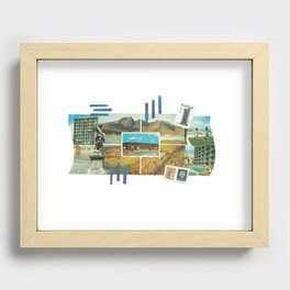 Mountain and Beach Collage Recessed Framed Print