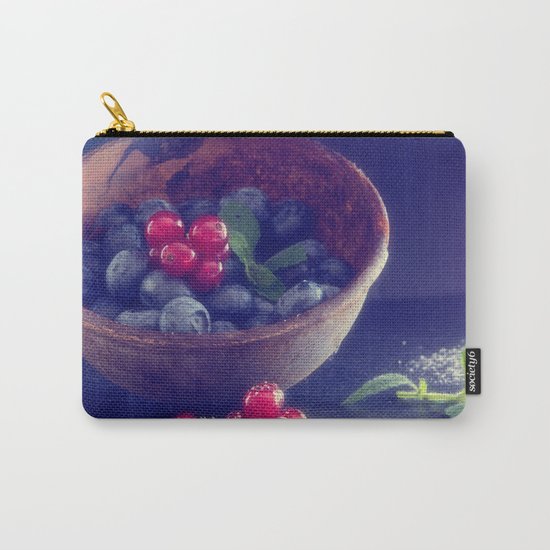 Dark blue berries contrasting with bright red berries Carry-All Pouch