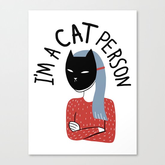 Cat Person Canvas Print