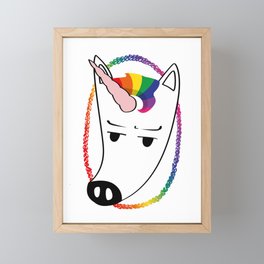 Unicorn sucks Framed Mini Art Print