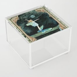 Bubble Romp ~ Altered Ida Rentoul Outhwaite Fairy in Vintage Frame  Acrylic Box