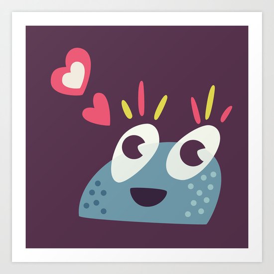 Kawaii Cute Candy Character Art Print