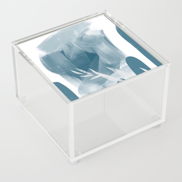 Seuledo 2 - Minimal Abstract Tropical Painting Acrylic Box