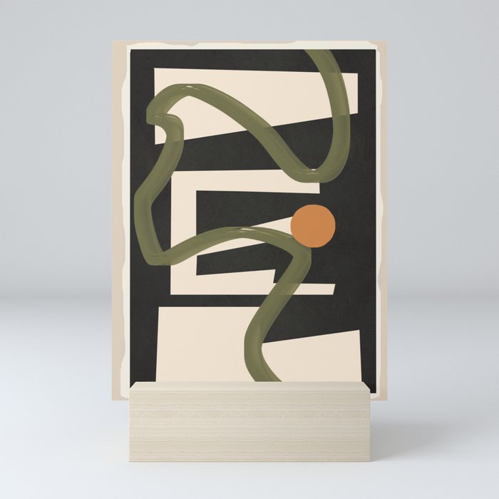 Abstract Line Movement 01 Mini Art Print