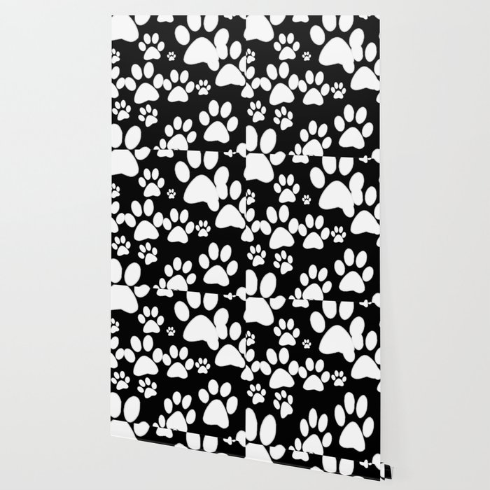 Paw Print Pattern Wallpaper By Dee721 Society6
