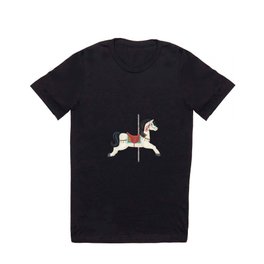 Merry Go Round Carousel Horses - Fairground Pony - Teal  T Shirt