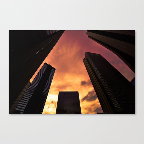 Sunset in Downtown Tokyo Canvas Print