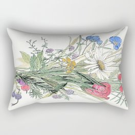 Bouquet of Wildflower Rectangular Pillow