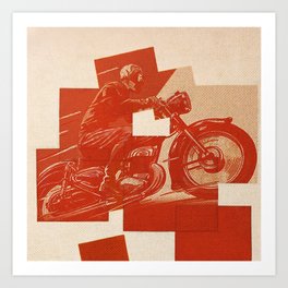 Motorcycle Race II Art Print