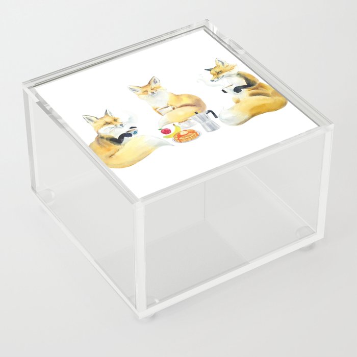 A Foxy Conversation Acrylic Box
