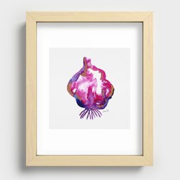 Watercolor Bulb - Blue-Purple Recessed Framed Print