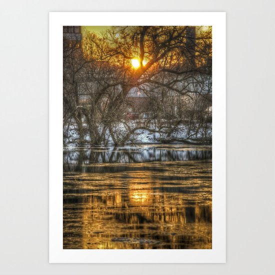 Berlin winter sunset Art Print