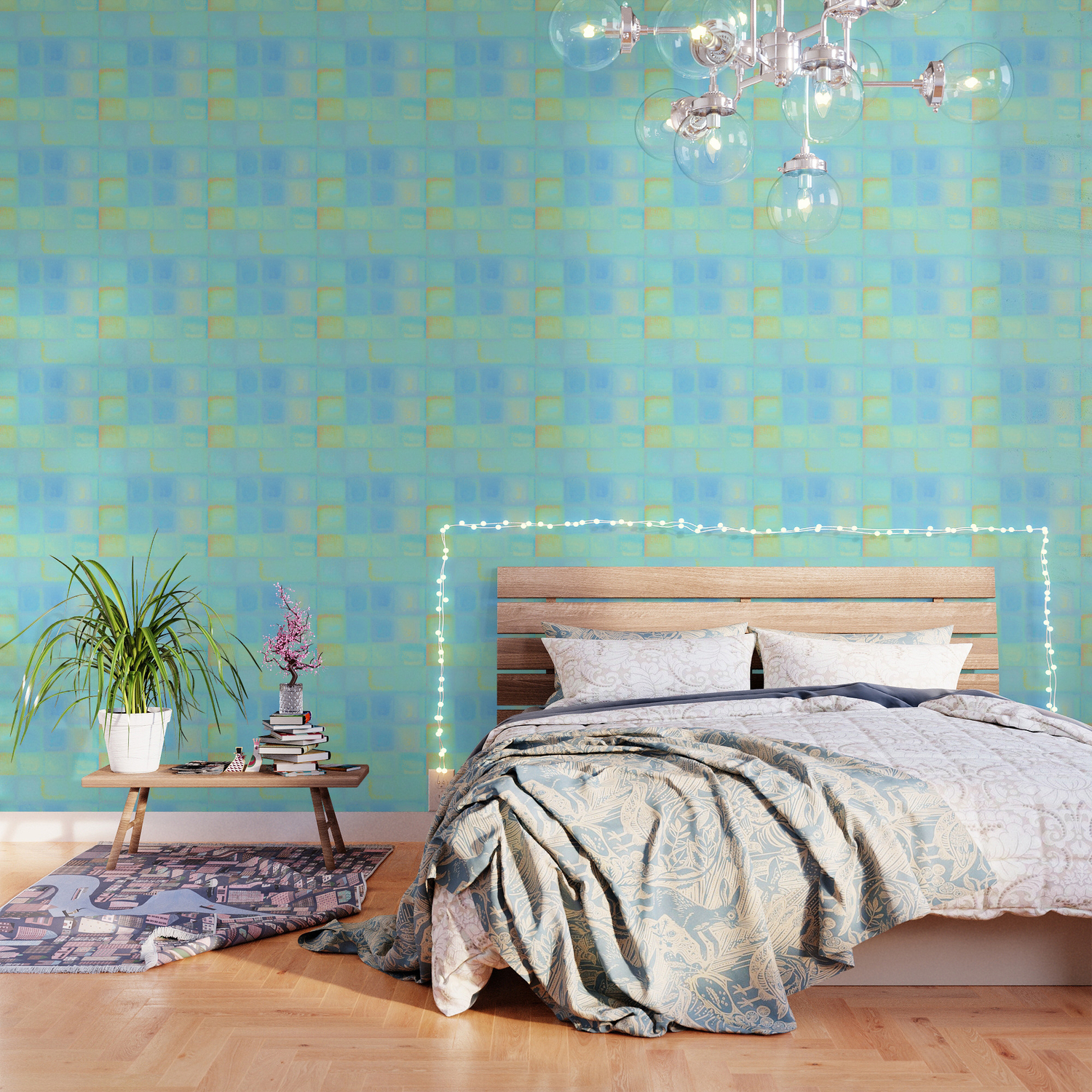 Rainbow Frosted Glass Pattern Wallpaper By Raylie Society6