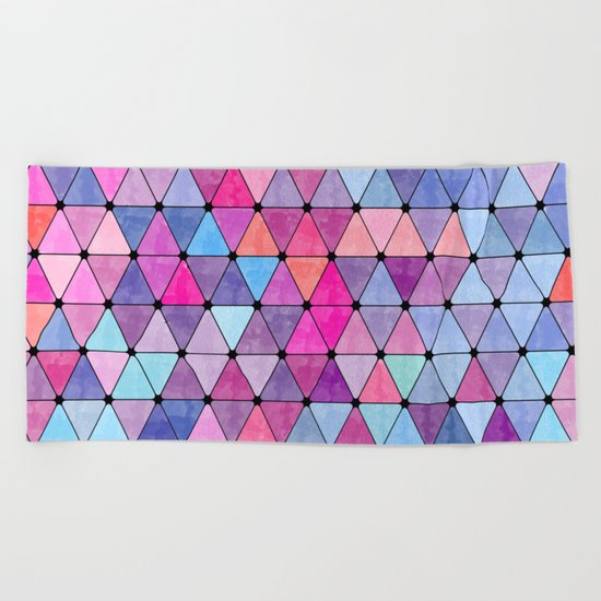 Lovely geometric Pattern VIV Beach Towel