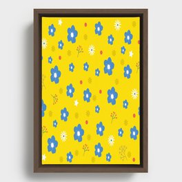 Yellow Floral Framed Canvas