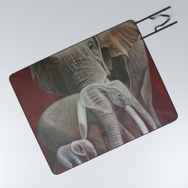 "Ganesh with his Family" by Katy McManus, Artistry Approach Picnic Blanket