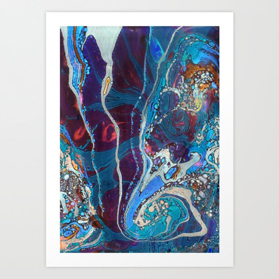 Midnight Marble Art Print