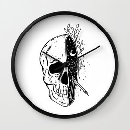 Skull and Science Wall Clock