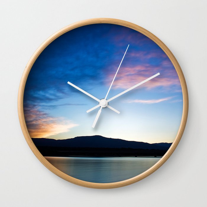 Lake sunset Wall Clock
