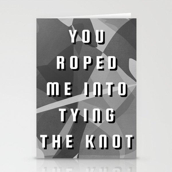 Tying the knot wedding typography Stationery Cards
