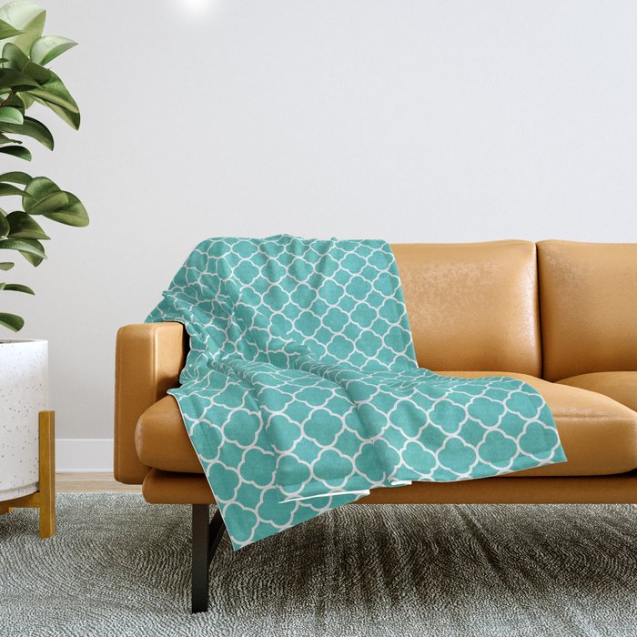 Green Blue Modern Art Collection Throw Blanket