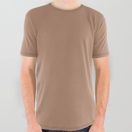 CAMEL SOLID COLOR. Light brown plain pattern All Over Graphic Tee