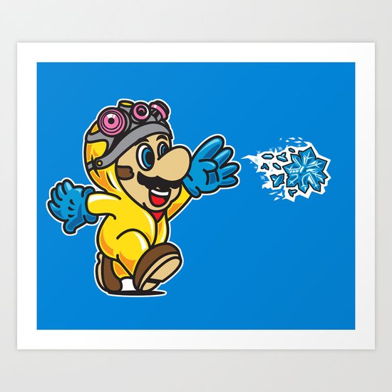 Blue Crystal Star Art Print