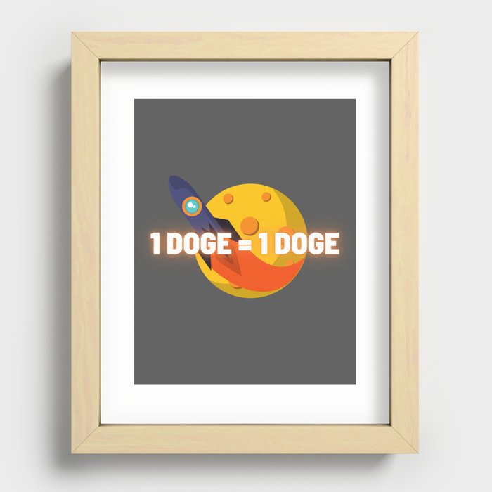 DOGECOIN Recessed Framed Print