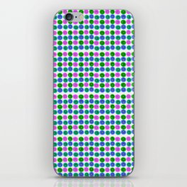 Colorful polka dots with leaf iPhone Skin