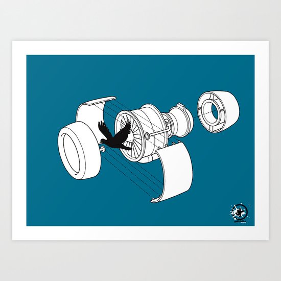 Jet Engine victim Art Print