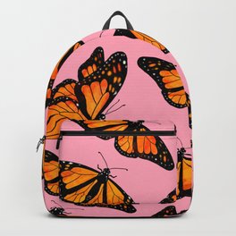 Monarch Butterfly Pattern-Pink Backpack