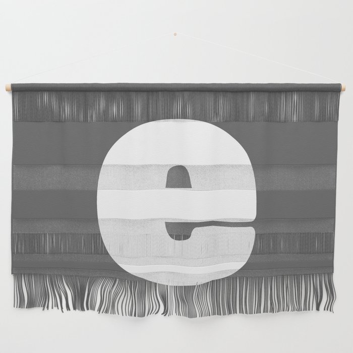 e (White & Grey Letter) Wall Hanging