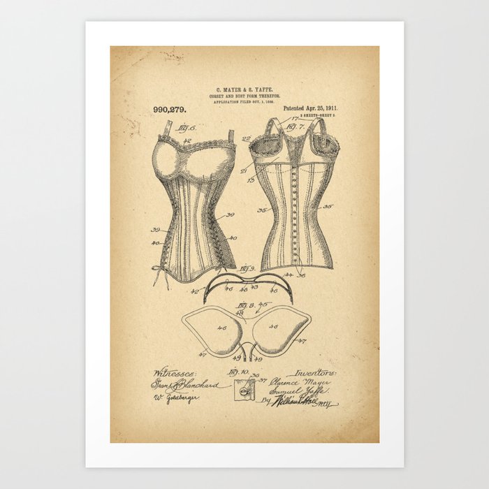 1909 Corset and bust form therefor Art Print