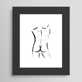 Male Nude Framed Art Print | Men, Erotic, Man, Illustration, Adult, Body, Male, Abstract, Acrylic, Person 