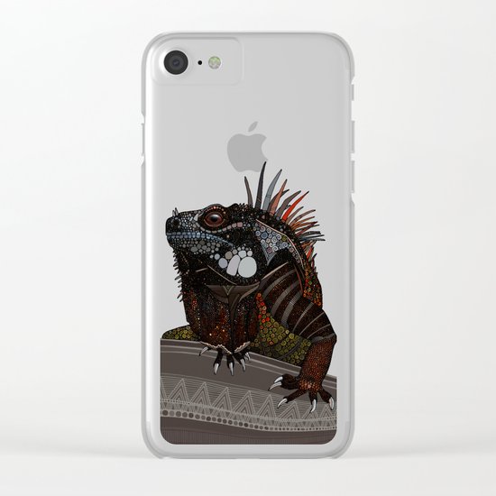 iguana blue Clear iPhone Case