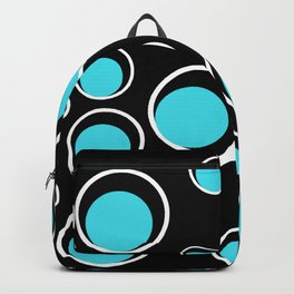 Circle pattern, geometric pattern, blue pattern Backpack