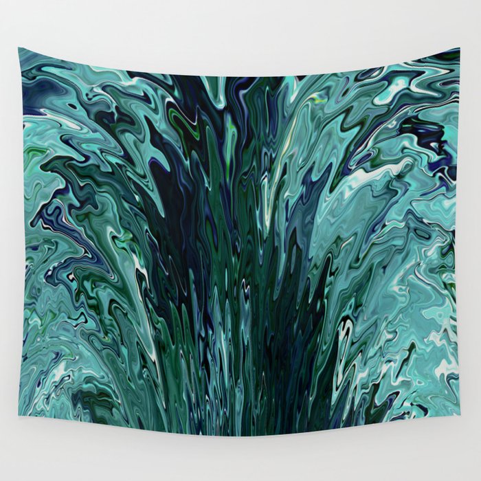 Surreal Paint Fountain Wall Tapestry