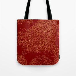Floral 1 Hydrangea Red Tote Bag