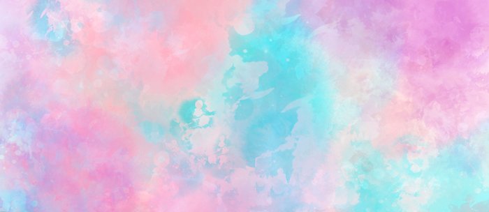 Bright Pink Turquoise Unicorn Watercolor Paint Background Coffee