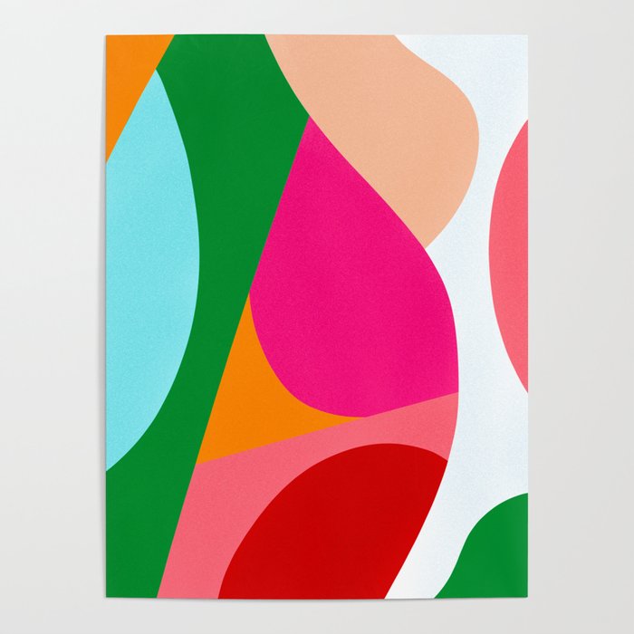 Colorful Abstract Shapes Bold Poster