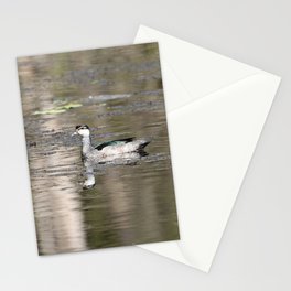 Green Pygmy Goose (female) Stationery Card