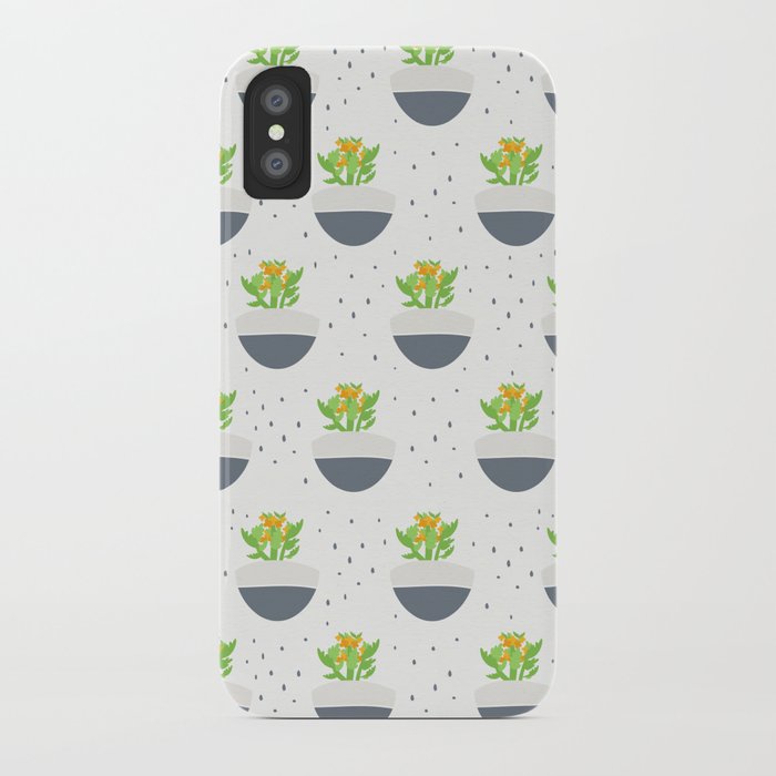 Potted Succulent Kalanchoe Pattern on Society6 iPhone Case