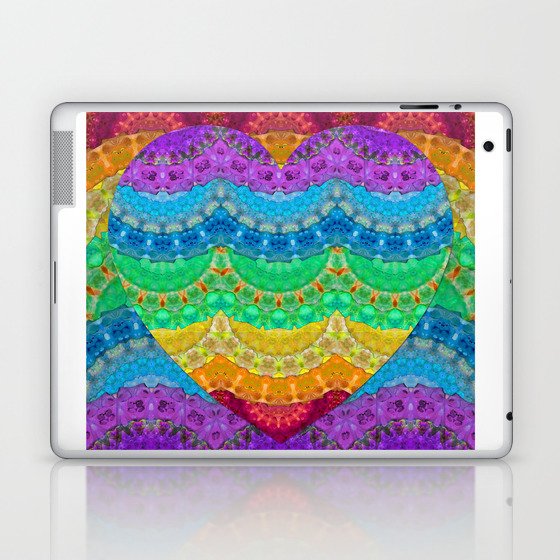Healing Love Mandala Heart Art by Sharon Cummings Laptop & iPad Skin