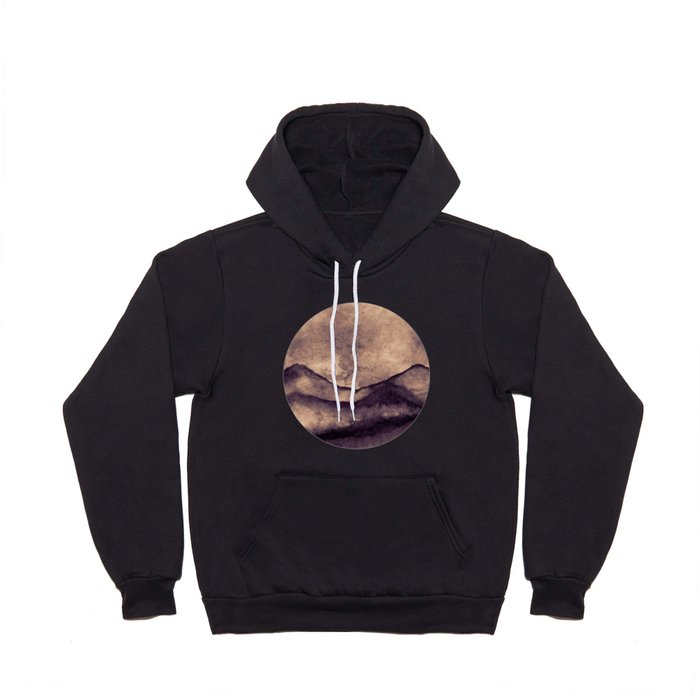 Chocolate Brown Mountain Landscape Hoody