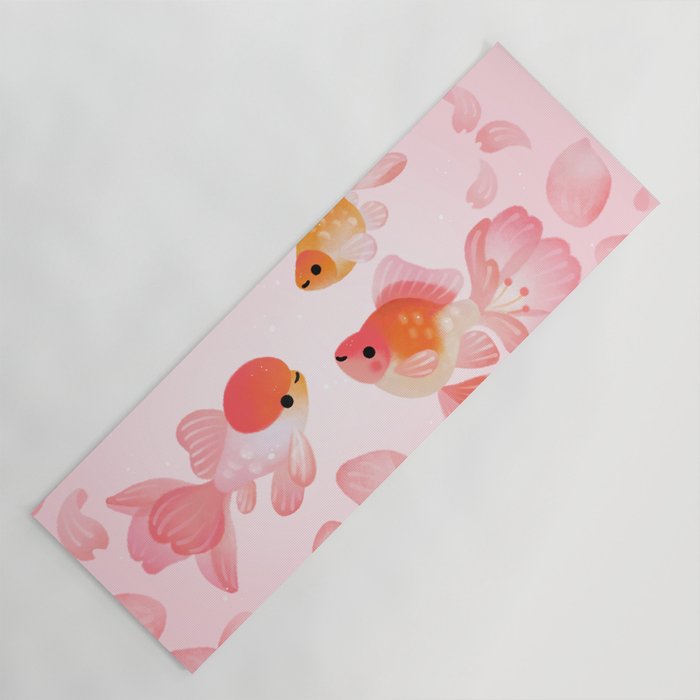 Cherry blossom goldfish Yoga Mat