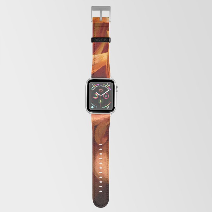 Closeup Photo of an Orange Dahlia Blossom Apple Watch Band
