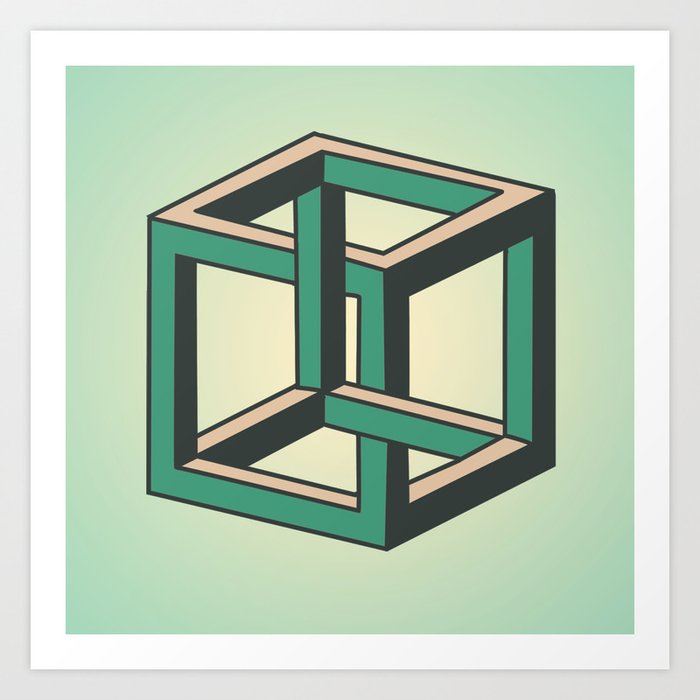 Impossible Cube Art Print